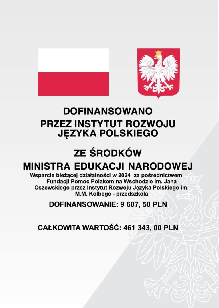 Projekt „Wsparcie bieżącej działalności 81 przedszkoli i grup przedszkolnych z polskim językiem nauczania na Litwie”